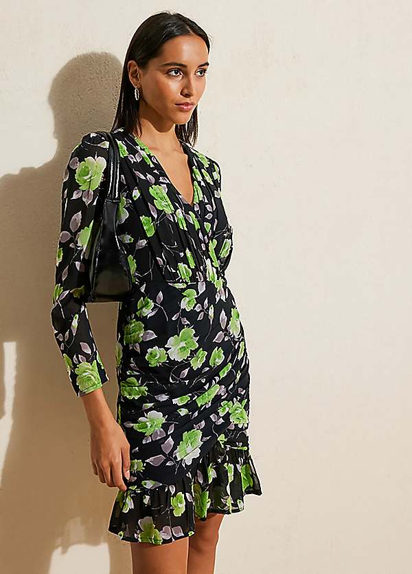 sachin and babi light blue dress Women's Black Floral Dresses