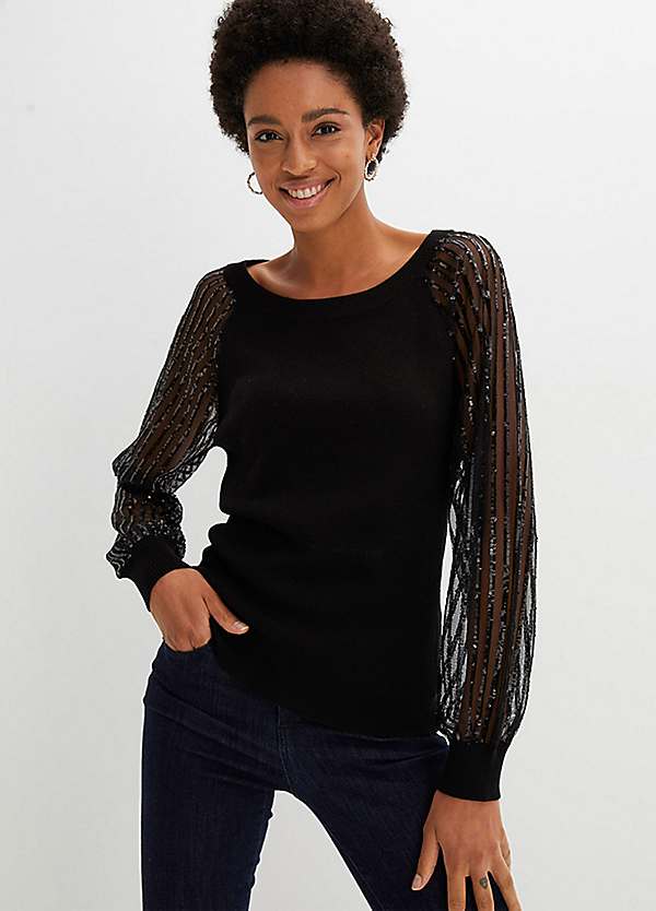 Sequin on sale stripe jumper