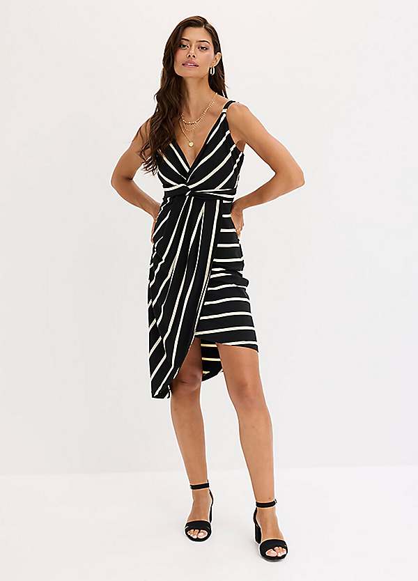 bonprix Striped Jersey Wrap Dress | Grattan