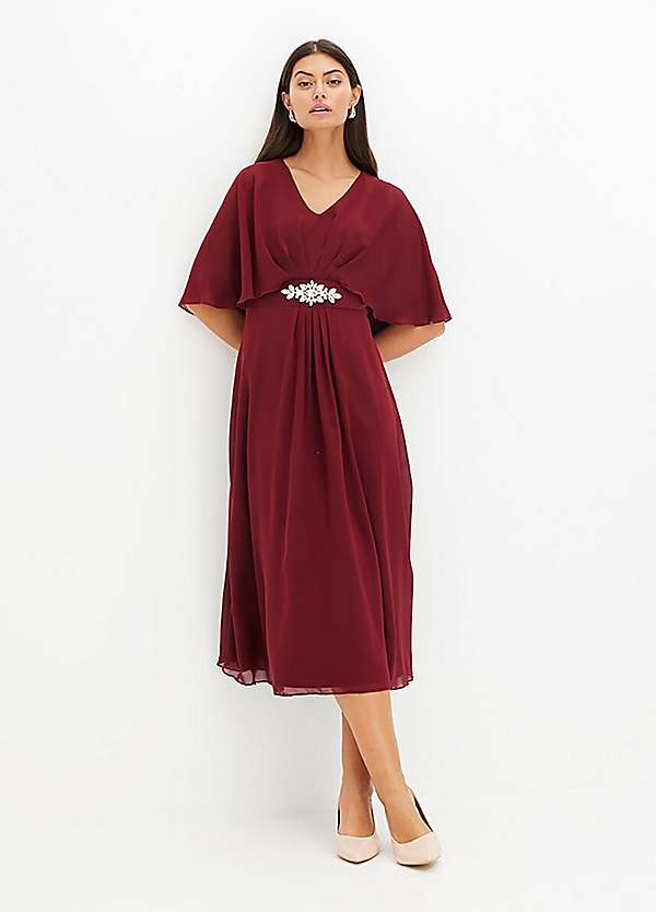 bonprix V-Neck Chiffon Dress Grattan