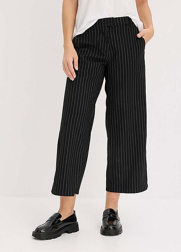 bonprix Wide Leg Pinstripe Culottes Grattan