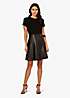 Adrianna Papell Ponte Faux Leather Dress Grattan adrianna-papell-ponte-faux-leather-dress-grattan
