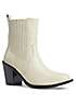 Freemans Cream Leather Western Mid Boots | Grattan