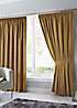 Fusion Dijon Blackout Pair of Pencil Pleat Curtains | Grattan