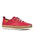Lunar Evie Raspberry Leather Plimsolls | Grattan