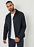 Black Showerproof Corduroy Collar Jacket