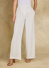 Freemans White Linen Crop Trousers