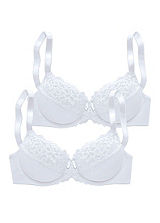 Petite Fleur Pack of 2 Non-Underwired Bras