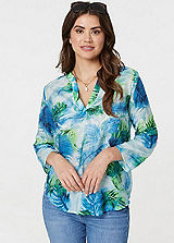 Roman Originals Women Twist Front Floral Print Dress